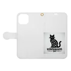 せるぽのよろずやのシュレーディンガーの猫 Book-Style Smartphone Case:Opened (outside)