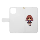 A-Intelligenceの可愛い制服の女の子シリーズ Book-Style Smartphone Case:Opened (outside)