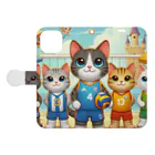 【volleyball online】の猫好きのみなさん必見！愛らしい猫のバレーボールグッズ Book-Style Smartphone Case:Opened (outside)