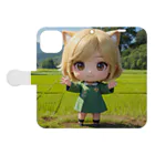 mami_mamieのくーちゃん Book-Style Smartphone Case:Opened (outside)