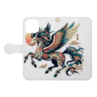 FUMYの雅彩ペガサス - Gasa Pegasus Book-Style Smartphone Case:Opened (outside)