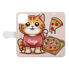 いろいろTOSIVOのピザでも食っとけや！ねこピザパーティーの開催です Book-Style Smartphone Case:Opened (outside)