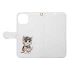 seeeeeの猫ゴルファー2 Book-Style Smartphone Case:Opened (outside)