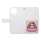 TUKUMOのビーグル犬　つくも Book-Style Smartphone Case:Opened (outside)