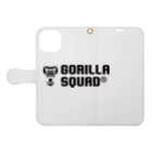 GORILLA SQUAD 公式ノベルティショップのGORILLA SQUAD ロゴ黒 Book-Style Smartphone Case:Opened (outside)