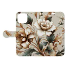 masa_innovatorのElegant Florals Book-Style Smartphone Case:Opened (outside)