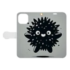 monkeyGのウニウニ星人 Book-Style Smartphone Case:Opened (outside)