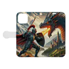 いろいろドラゴンの騎士とドラゴン Book-Style Smartphone Case:Opened (outside)