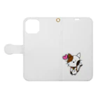 ねこ日和のねこ日和（ぶち猫） Book-Style Smartphone Case:Opened (outside)