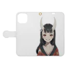 akakasakaの鬼娘 Book-Style Smartphone Case:Opened (outside)