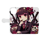 推しの美少女とアイドルのマフィア系少女 Book-Style Smartphone Case:Opened (outside)