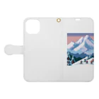 natori924のwinter sports Book-Style Smartphone Case:Opened (outside)