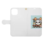 コウヘイの猫電車 Book-Style Smartphone Case:Opened (outside)