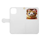 neko_shopのねこケーキ２ Book-Style Smartphone Case:Opened (outside)