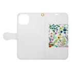 Happy Shopの爽やか花柄 Book-Style Smartphone Case:Opened (outside)