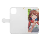 wtr3045の元気な女の子（オリジナル） Book-Style Smartphone Case:Opened (outside)