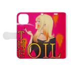 POTEL-SISのTHE OIL （ジ・オイル）グッズ 手帳型スマホケースを開いた場合(外側)