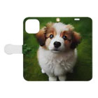 kotarou_92のウルウルがキュートな犬 Book-Style Smartphone Case:Opened (outside)