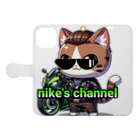 ニケちゃんショップの『nike's channel』オリジナルグッズ Book-Style Smartphone Case:Opened (outside)