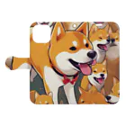 Ricky-Rickyの元気な柴犬 Book-Style Smartphone Case:Opened (outside)