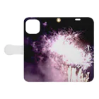 necocoのHANABI-Ⅵ Book-Style Smartphone Case:Opened (outside)