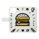 Nのハンバーガーくん Book-Style Smartphone Case:Opened (outside)