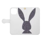 MEGROOVEのシルエットぴょん🐰 Book-Style Smartphone Case:Opened (outside)