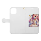 ryu_fashionの【可愛い】美少女魔法使い3 Book-Style Smartphone Case:Opened (outside)