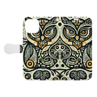 kotpopのSymmetrical Owls Book-Style Smartphone Case:Opened (outside)