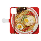 AQUAMETAVERSEのラーメン Marsa 106 手帳型スマホケースを開いた場合(外側)