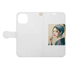 dai-gooutのJapanese Girl Book-Style Smartphone Case:Opened (outside)