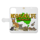 botsu【デフォルメ動物イラスト屋】のNO BAG NO LIFE 手帳型スマホケースを開いた場合(外側)