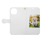 DOG SHOP🐕のふわふわワンちゃんグッズ Book-Style Smartphone Case:Opened (outside)