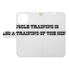 muscle_0419のMuscle training is also a training of the mind. Book-Style Smartphone Case:Opened (outside)