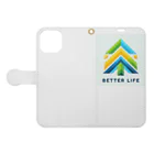 ねこにんじゃショップのBetter Life Book-Style Smartphone Case:Opened (outside)