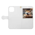 wonderwoofのほっこり柴犬 Book-Style Smartphone Case:Opened (outside)