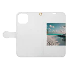 worldgramのbeach Book-Style Smartphone Case:Opened (outside)