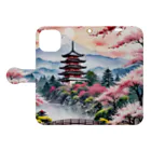 m-mike007の日本の風景 Book-Style Smartphone Case:Opened (outside)