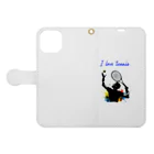 Tomohiro Shigaのお店のI love tennis. Book-Style Smartphone Case:Opened (outside)