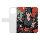 kimono_musume  AI artのscene12 Book-Style Smartphone Case:Opened (outside)