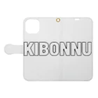 _nonotaku_の KIBONNUロゴ 手帳型スマホケースを開いた場合(外側)