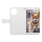 konoha_0326のしば犬くん Book-Style Smartphone Case:Opened (outside)