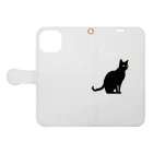 studio eizoの黒猫の思い (=^・^=) Book-Style Smartphone Case:Opened (outside)