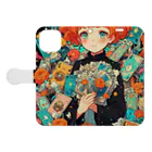 AQUAMETAVERSEのトランプ占いの少女 アメジスト 2846 Book-Style Smartphone Case:Opened (outside)