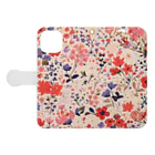 AQUAMETAVERSEの花柄のプリント　なでしこ1478 Book-Style Smartphone Case:Opened (outside)