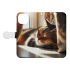 statham2865の眠ってる猫 Book-Style Smartphone Case:Opened (outside)