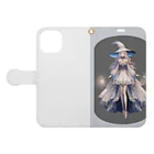 AIキャラつく〜るの魔法使いの女の子 Book-Style Smartphone Case:Opened (outside)