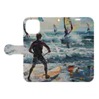 AQUAMETAVERSEのsupとwindsurfingレース　エンジェル717 2065 Book-Style Smartphone Case:Opened (outside)