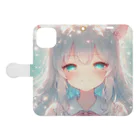 ゆう➰にゃき♥️の白猫さん Book-Style Smartphone Case:Opened (outside)