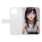 美少女学院の黒髪美少女　美鈴ちゃん２ Book-Style Smartphone Case:Opened (outside)